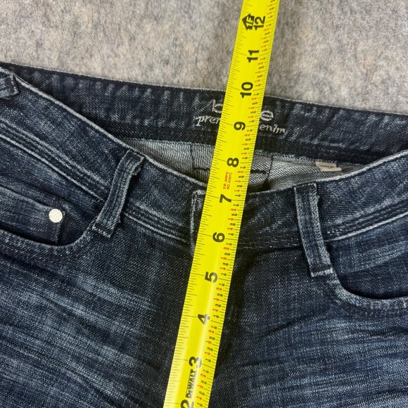 VTG Bebe Charlotte Star Flare Jeans Y2K Rhinestone Size 27 Dark Wash Low Rise - Picture 10 of 13